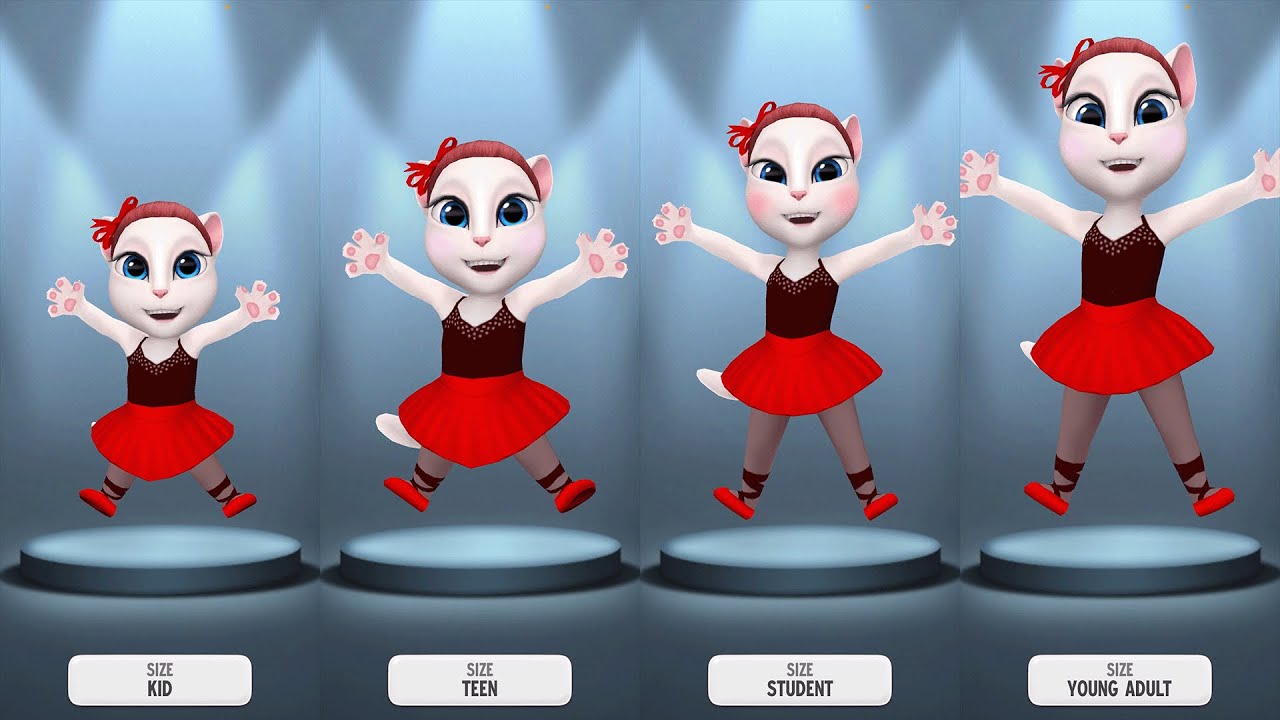 My Talking Angela Teen Size, Student Size and Young Adult Size Episode3805 Angela 4 Sizes