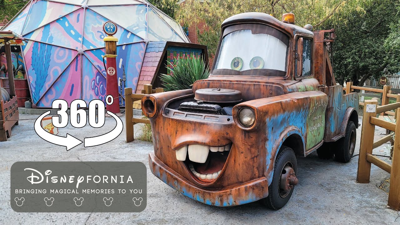 Mater's Junkyard Jamboree | 4K 360 Full Ride | California Adventure