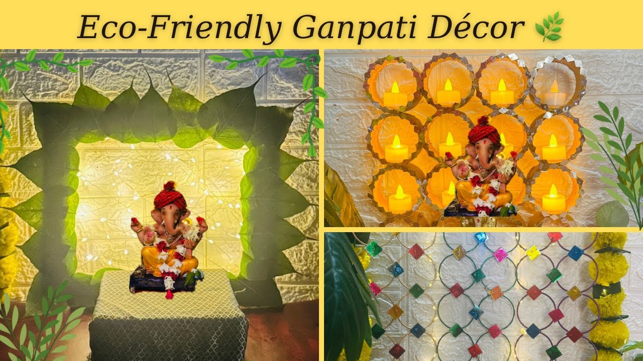 Eco-Friendly Ganpati Decoration Ideas | DIY Ganesh Chaturthi Decoration at 🏡 Home 