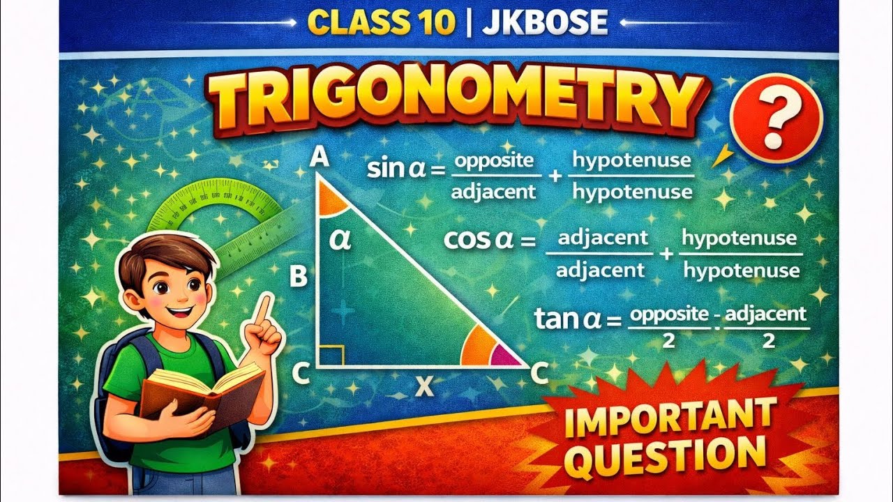 Class 10 Trigonometry 🔥 Most Repeated Questions | CBSE & JKBOSE Board Exam | Sure Shot Marks