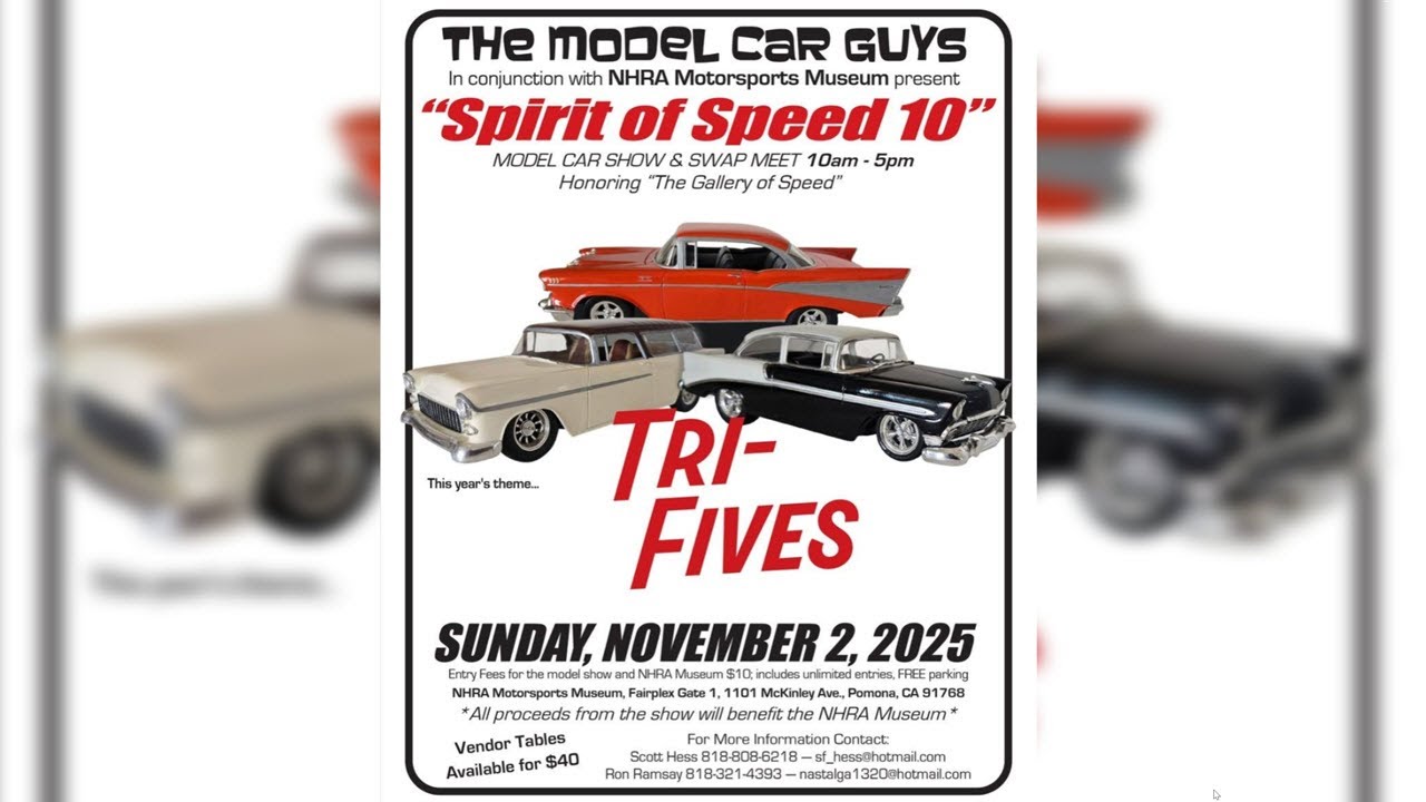 Spirit of Speed 10 Model Car Show Nov. 2 2025
