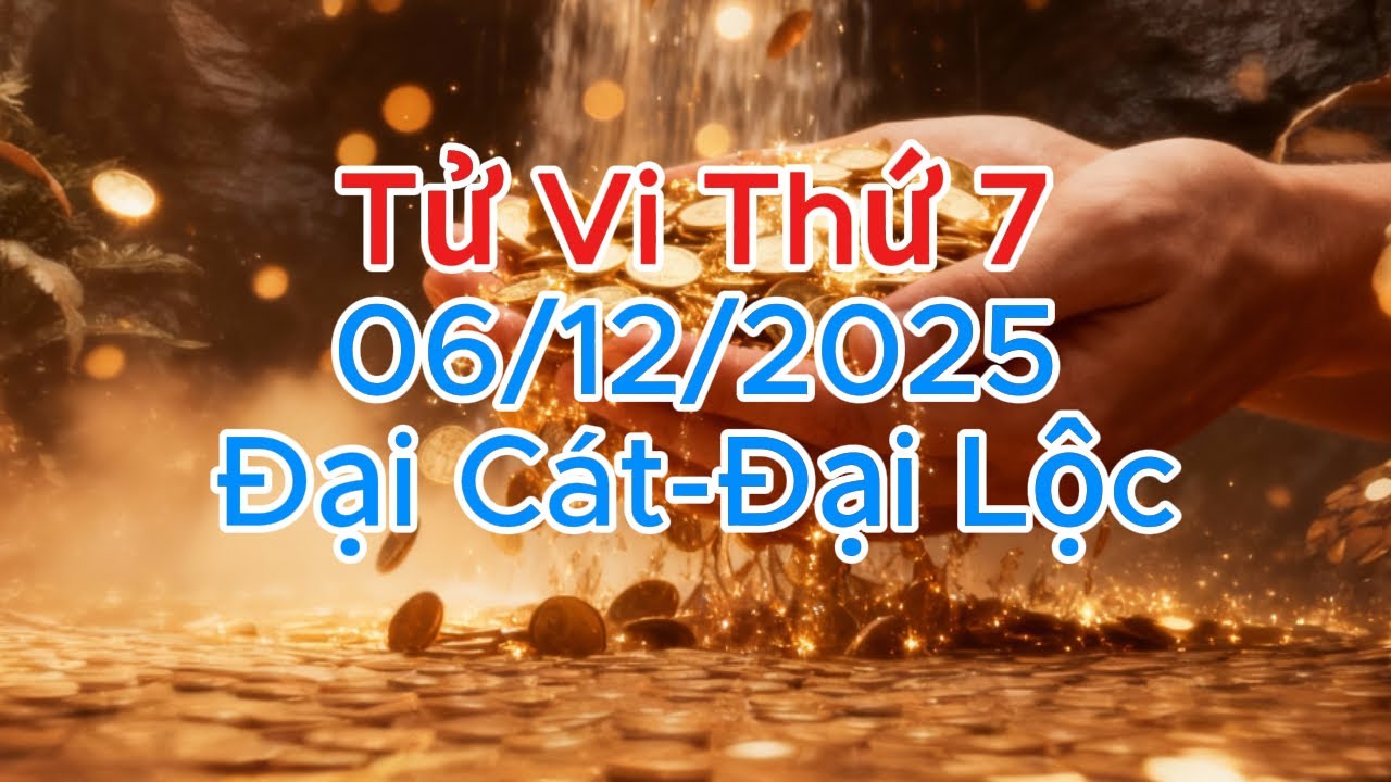 Tử Vi Hàng Ngày Thứ Bảy 06/12/2025: Chúc Mừng 3 Con Giáp Đại Cát, Đại Lộc.