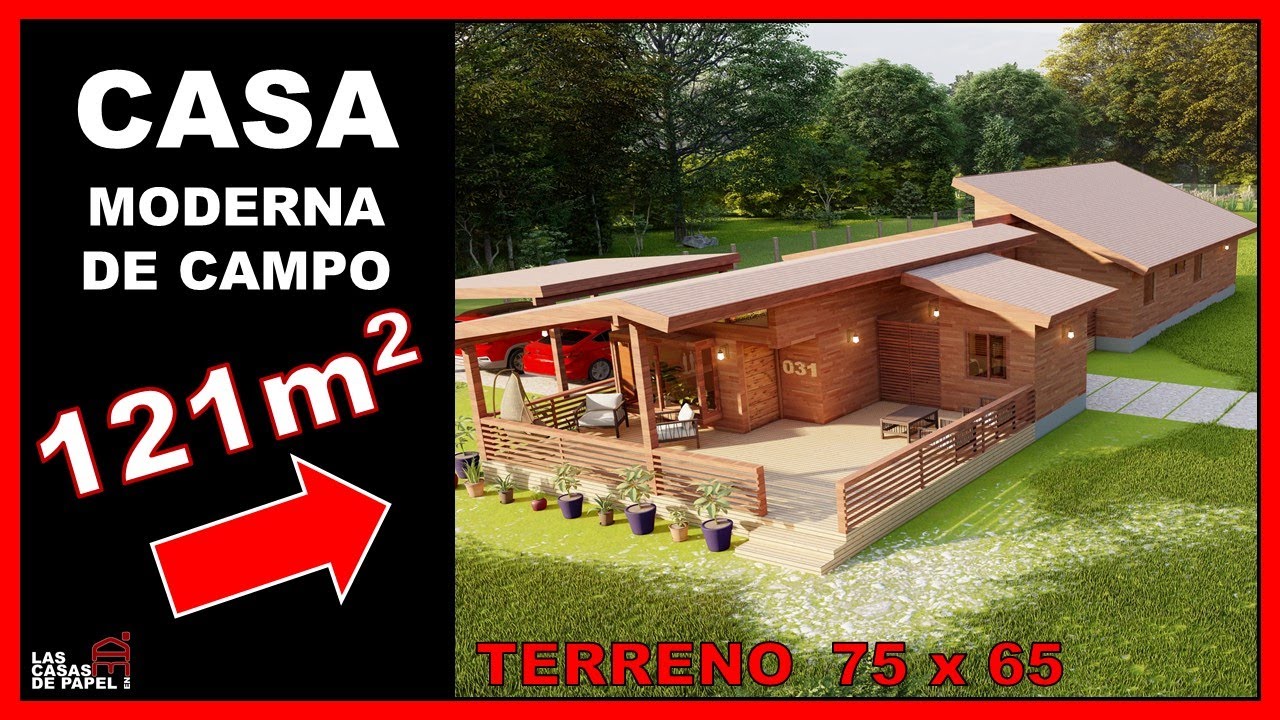 CASA MODERNA DE CAMPO ► Tour recorrido VIRTUAL 3D de Casa NANCAHUE # 031 🏡✔