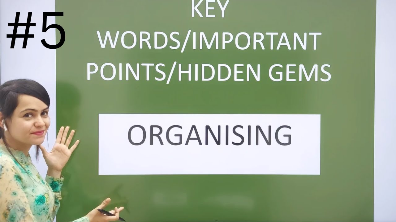 #5 KEYWORDS | Organising | Chapter - 5 Business Studies Class 12th | Revision of very Imp. Points |