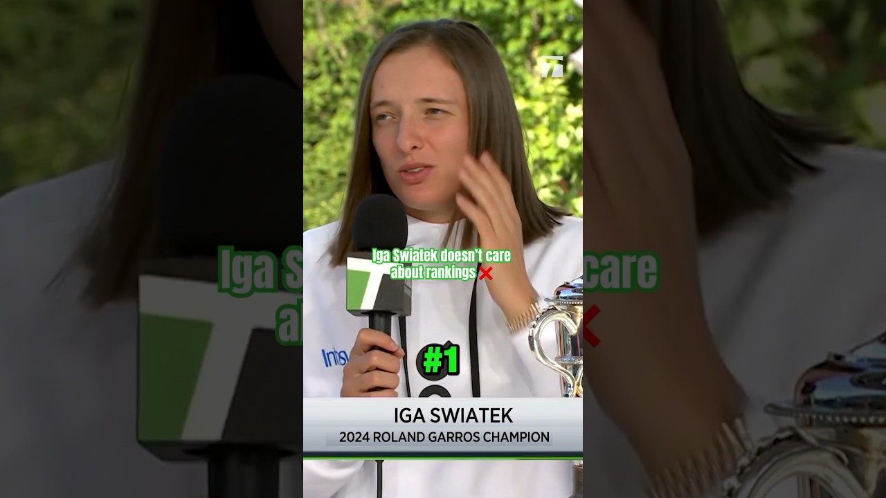 Iga Swiatek is NOT paying attention to rankings ❌ #RolandGarros #frenchopen