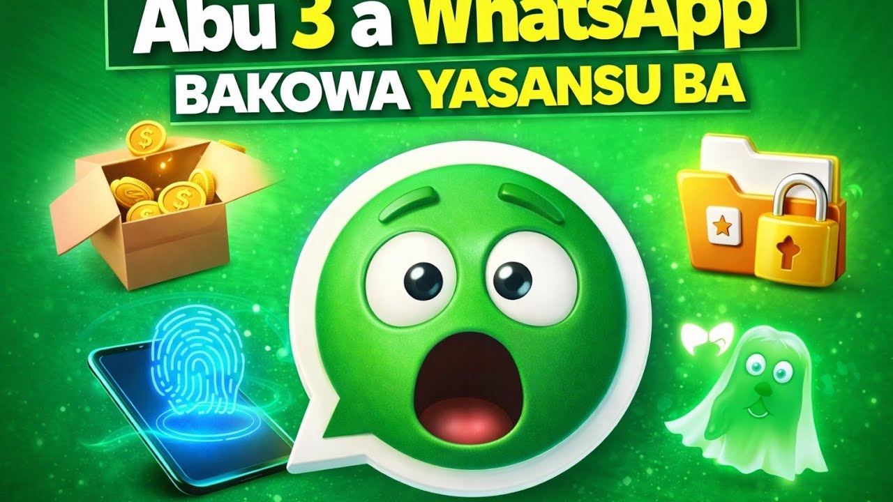 Abu 3 bakowa yasansuba a cikin whatsapp,3 things in whatsapp
