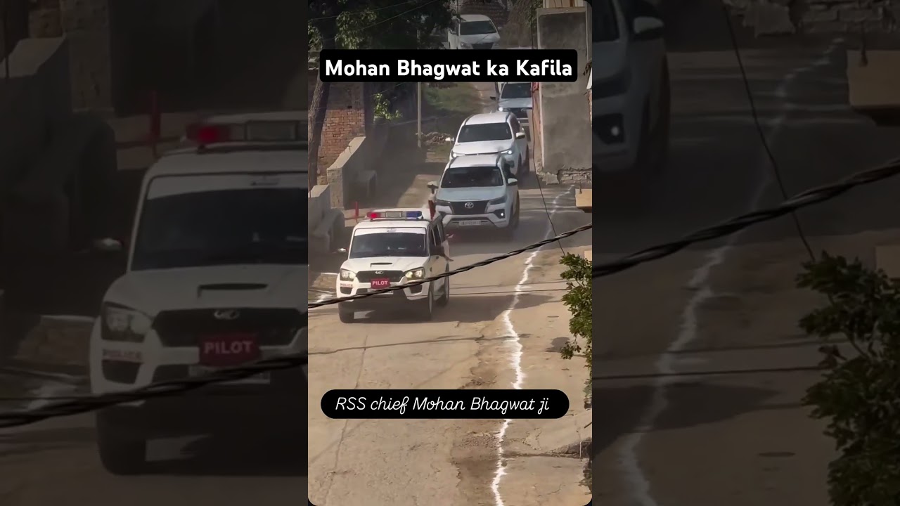 RSS Chief Mohan Bhagwat ji ka kafila #rss #hindu #convoy #bjp
