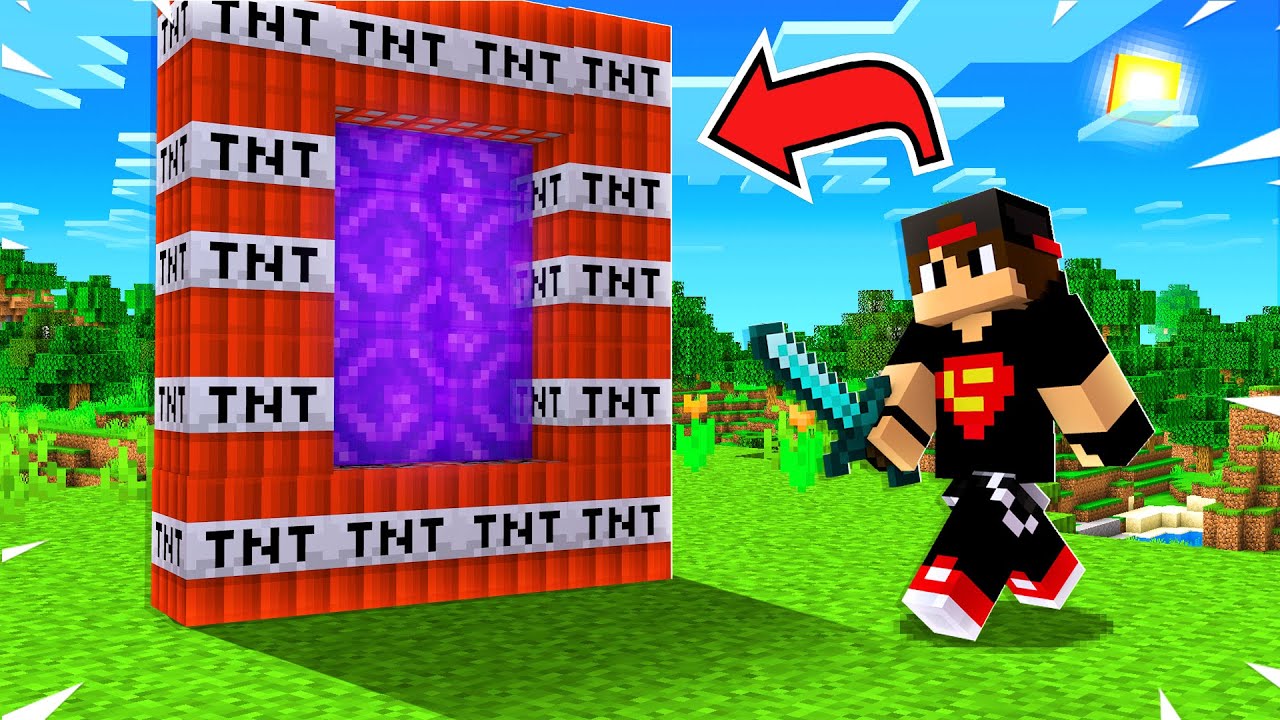 ماين كرافت : دخلت بوابة الـTNT - ماذا يوجد داخـل البوابة | Minecraft