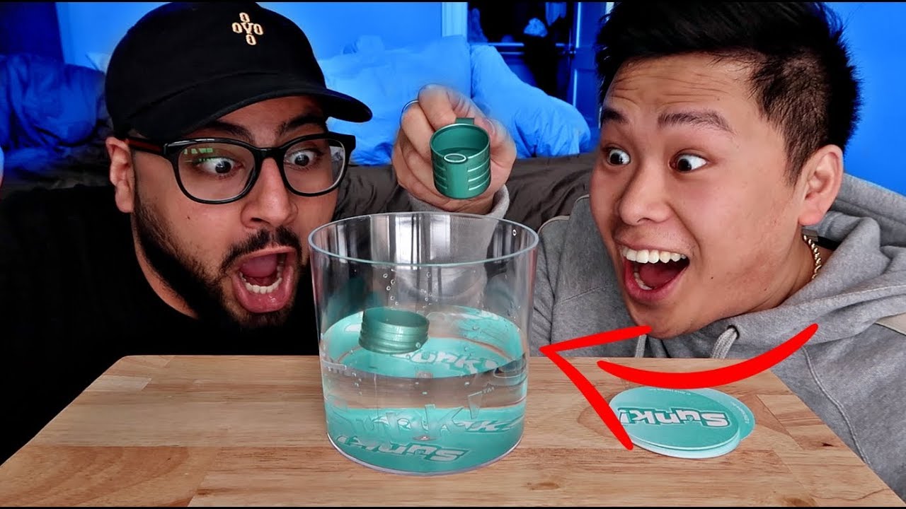 IMPOSSIBLE SINK THE CUP CHALLENGE!!! (*LOSER EATS WORLD'S HOTTEST PEPPER*)