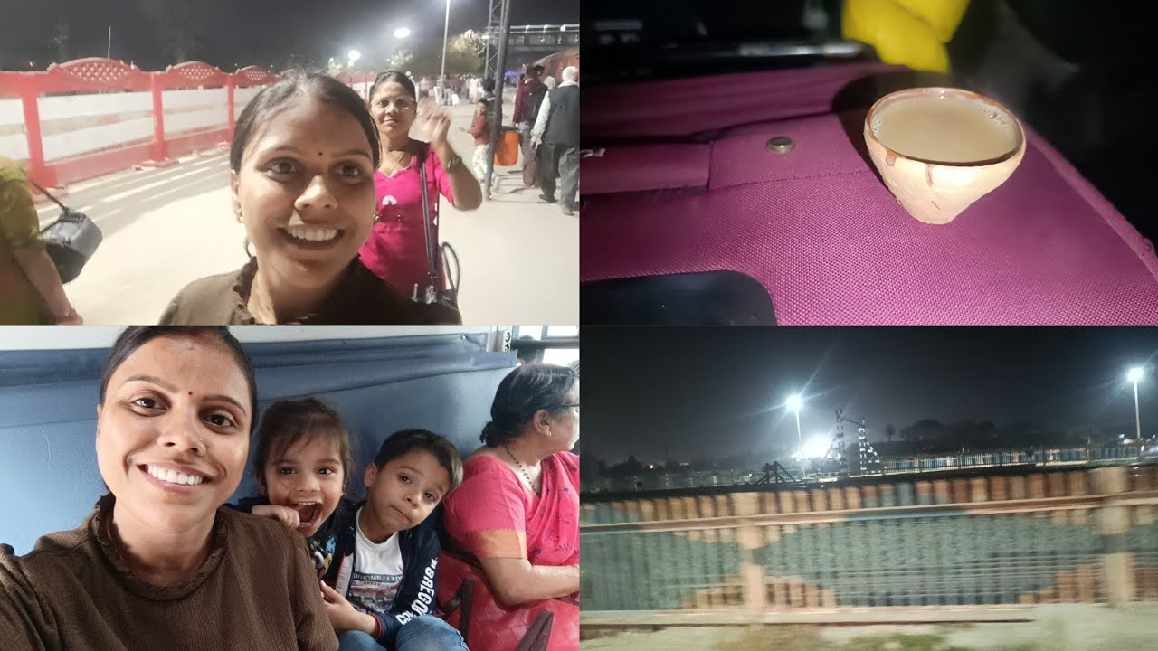 Tren journy💃pahuch gaye apne goan🥰#travel vlog#dheerajpriyavlog 