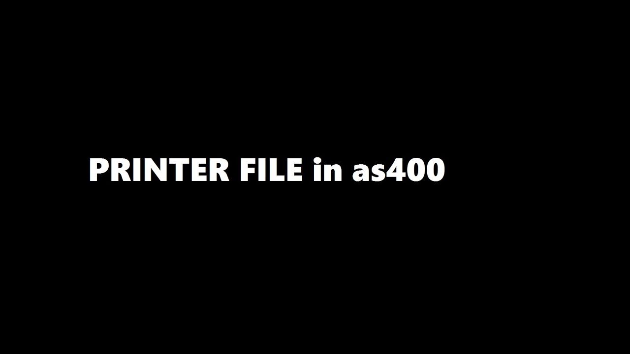 Externally Described Printer file (PRTF) in AS400