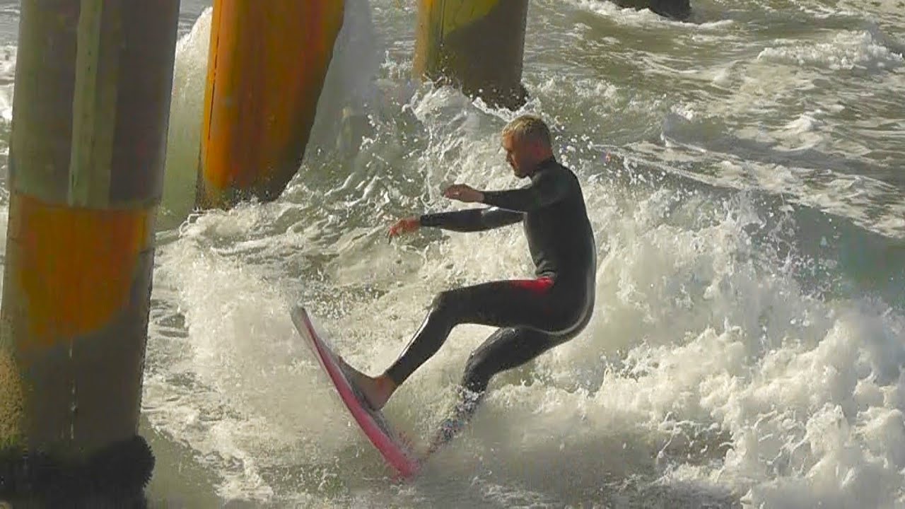 Surfing Venice Beach Pier