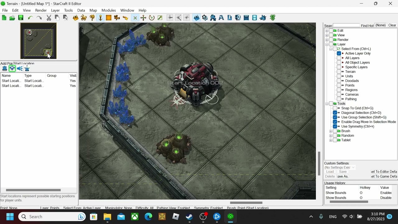 Starcraft 2 editor: how to make a melee map
