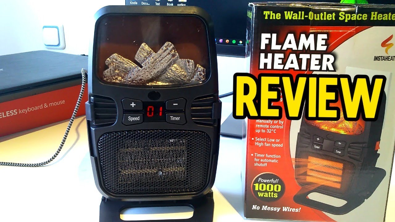 Flame Heater 1000W PORTABLE HEATER REVIEW! - RITEC