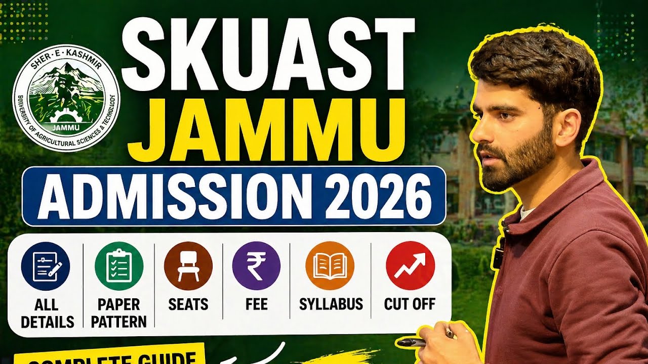 SKUAST Jammu AdmissionForm  2026  | Syllabus Paper Pattern All Details 