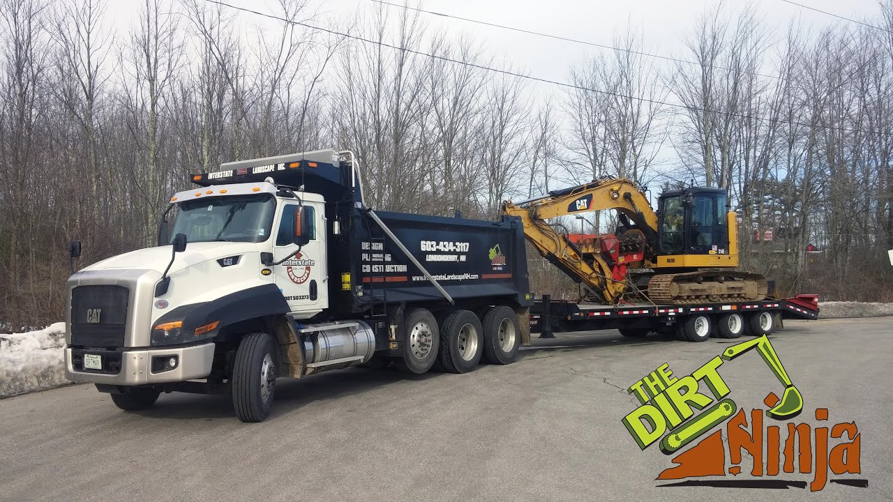 Cat CT660 + Towmaster T-50 Trailer Hauling Cat 314E