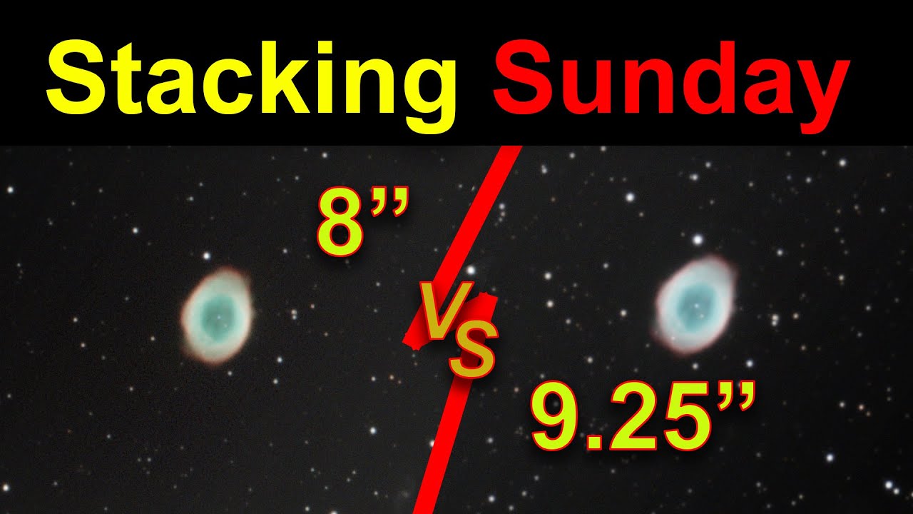 Stacking Sunday 1: Stacking M57 in Siril. Celestron EdgeHD 8 inch versus EdgeHD 9.25 inch
