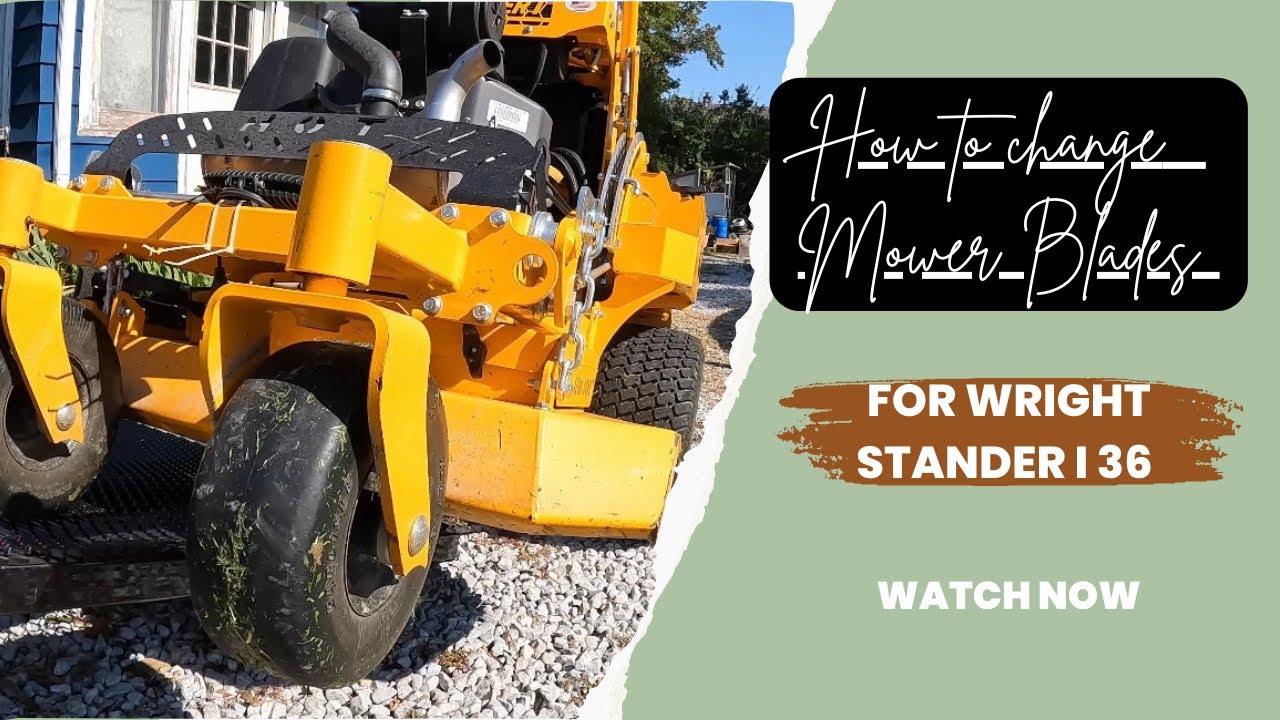 How to change and sharpen a mower blade (wright stander I 36)