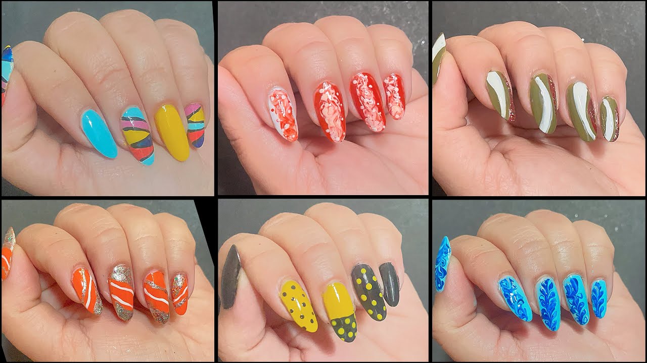 Top 6 Easy Nail Art Design for Beginners | Nail Art with Household Items | Nail Art 2026 #nailart 
