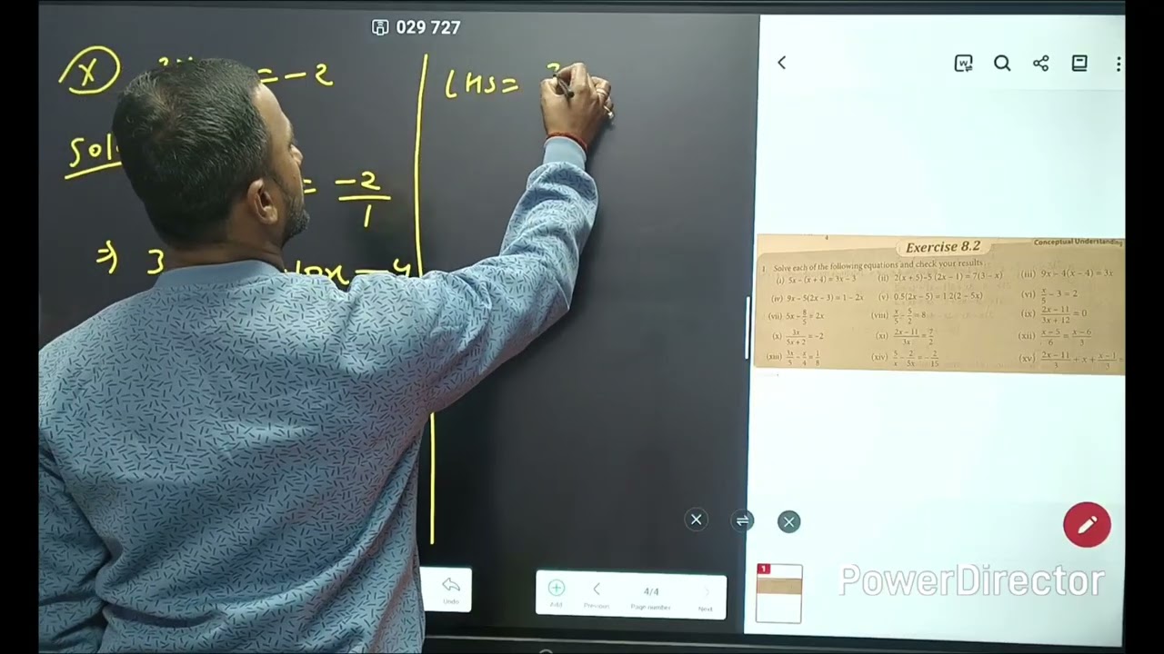 Class -8th,Linear Equations in one variable ( part-2) 
