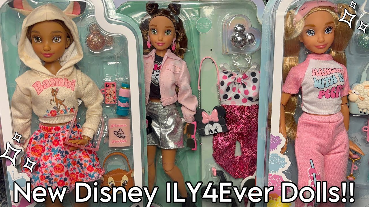 Unboxing The NEW Disney ILY4Ever Dolls! Unboxing I Heart Minnie Mouse, Bo Peep, And Bambi!💕