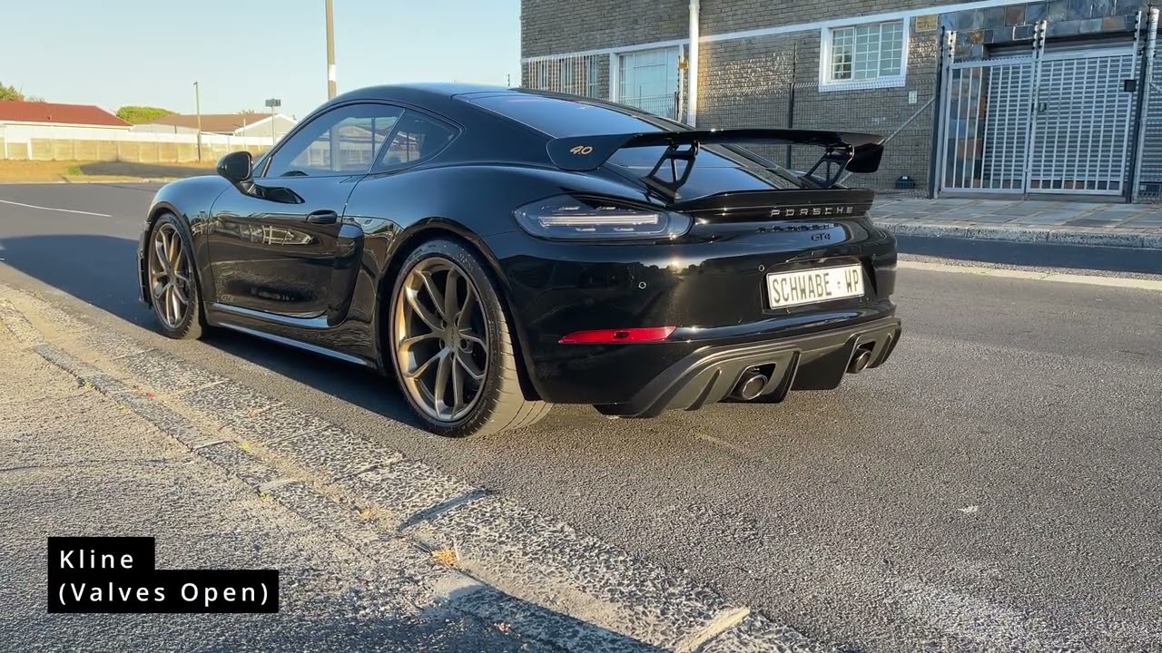 Porsche 718 GT4 Kline Exhaust Steel (OAP & Muffler) with ASR CB2 valve control unit.