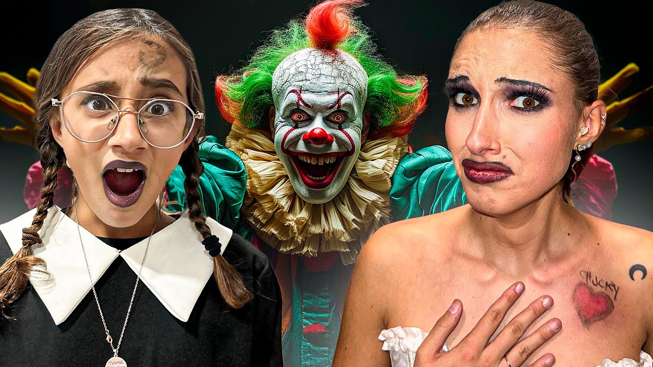 SOBREVIVIENDO 24H en HALLOWEEN con PAYASOS *en un parque de atracciones*
