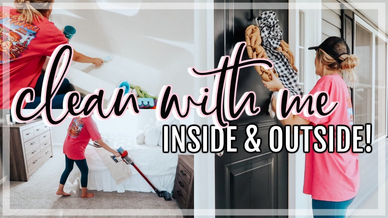EXTREME INSIDE AND OUTSIDE CLEAN WITH ME | ALL DAY CLEANING MOTIVATION | HOUSE CLEANING