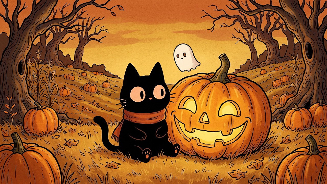 Halloween in the Autumn Woods 🍂🎃 Cozy Lofi Music for Study & Relaxation