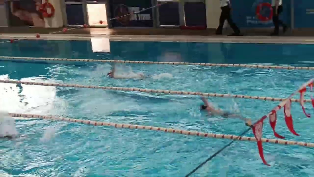 50 metre sırtüstü yarış 10 yaş 1•💪