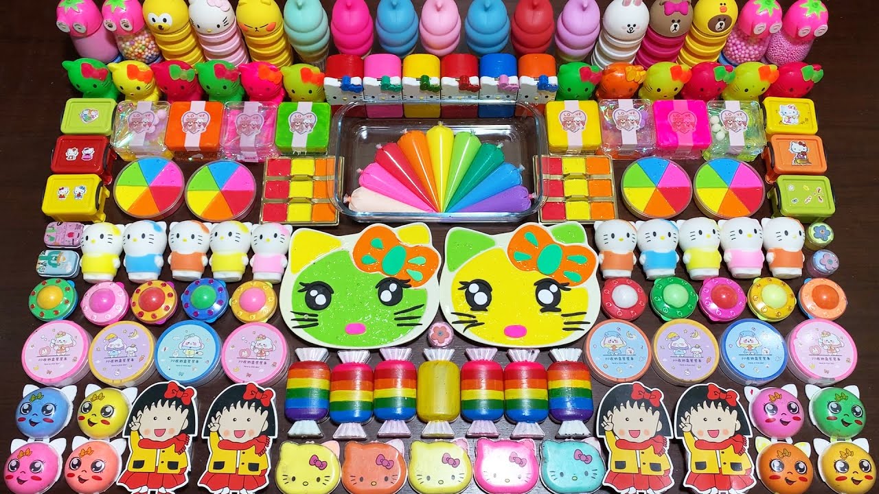 SERIES OF CHARACTERS ! SATISFYING WITH CLAY PIPING BAGS ! Mixing Random Things Into Slime #3051