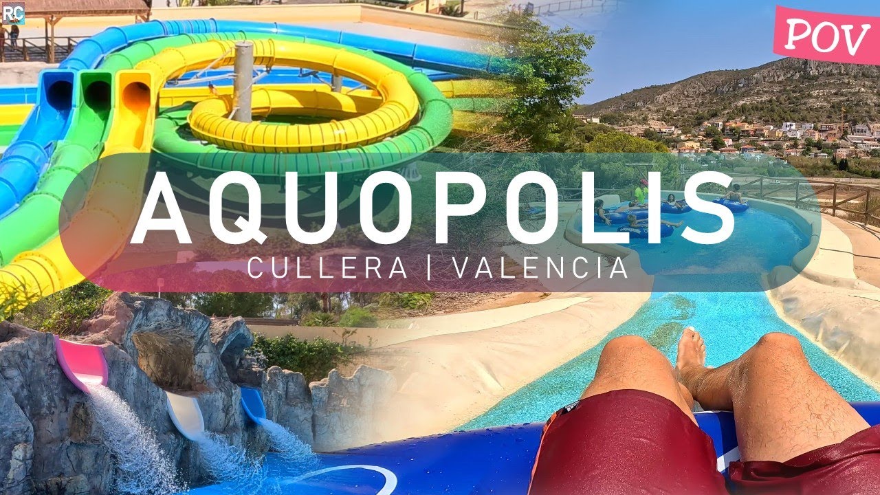 ALL Waterslides at Aquopolis Cullera, Spain! (with Magic Race) | POV