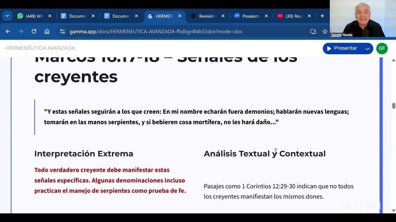Reunión de Zoom de Sandro Rueda