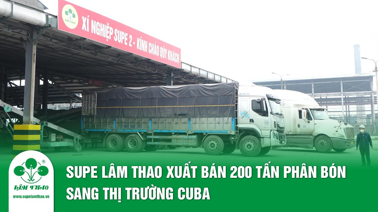 Supe Lâm Thao xuất bán 200 tấn phân bón sang thị trường Cuba