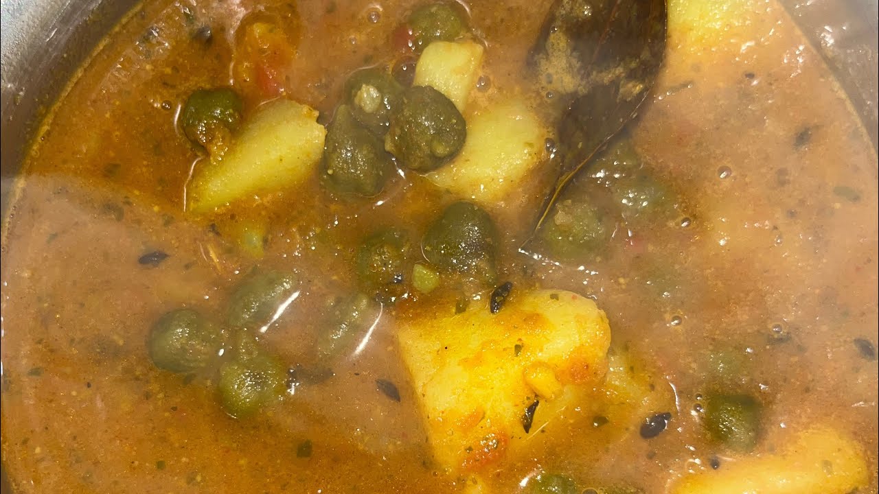 हरे चने (छोलिया) और आलू की स्वादिष्ट सब्जी 