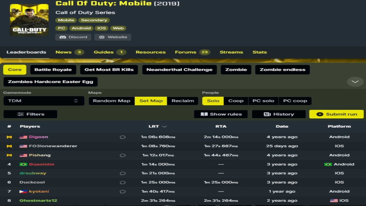 Call Of Duty Mobile Team Deathmatch 1m8s833ms