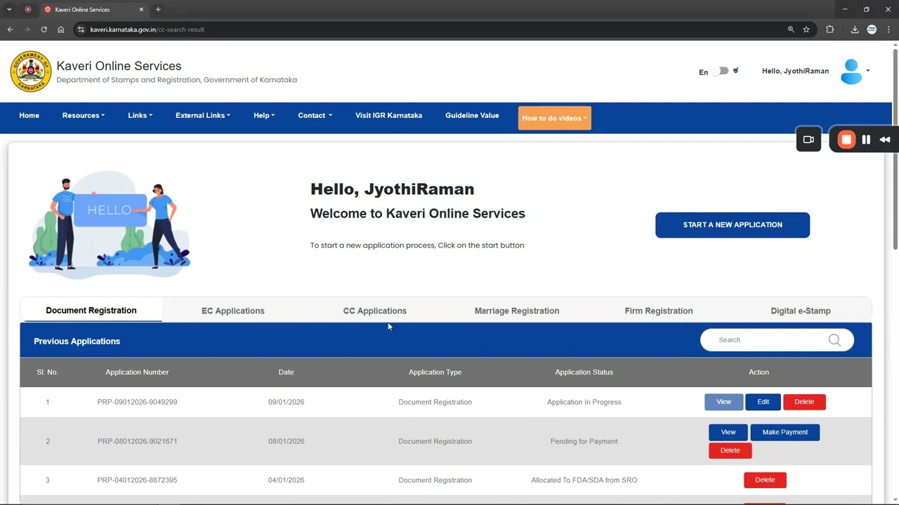 How to Search a Sale Deed Using Quick Search in Kaveri Online Services | Karnataka