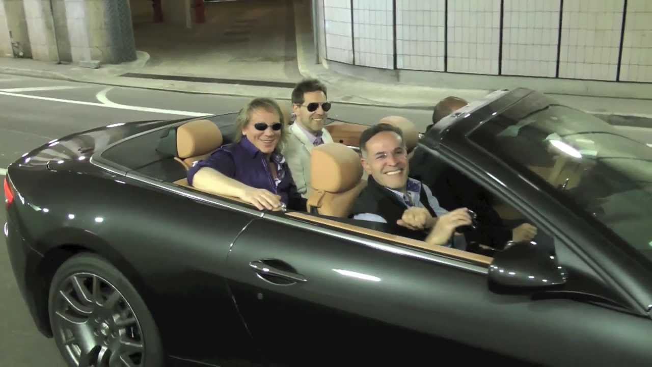Mickey Rourke cruising in a Maserati GranTurismo Convertible