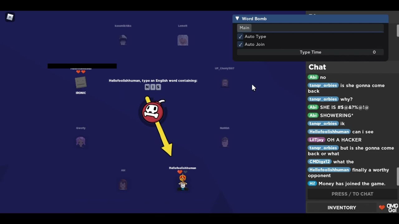Roblox Word Bomb: Hacker vs hacker