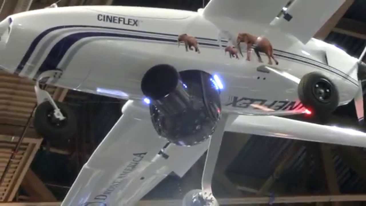 Large Cineflex Camera on small Drone NAB 2014 Las Vegas
