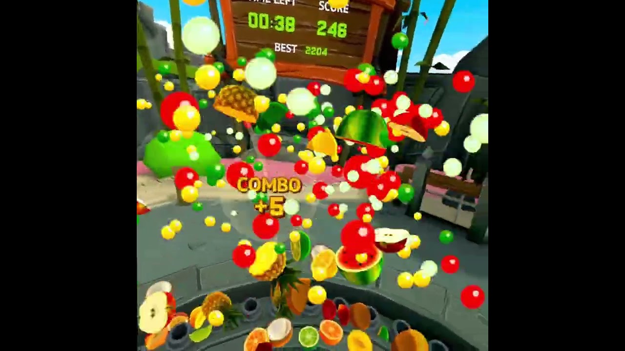 Fruit ninja is so much fun | VR meta quest 3