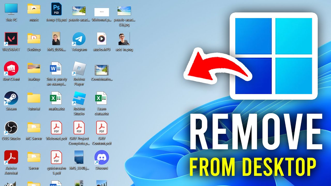 How To Remove Icons From Desktop Without Deleting In Windows (Files, Apps, Folders) - Full Guide