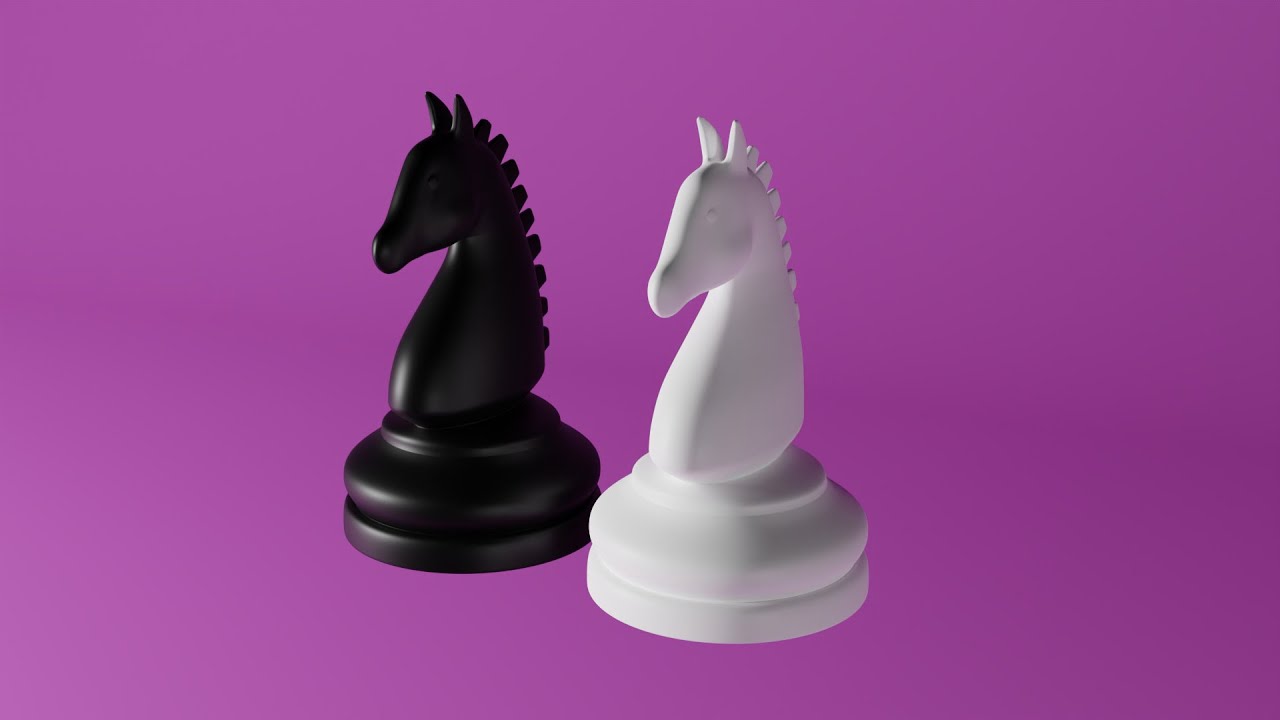 Modelling a Knight Chess Piece in Blender 2.8