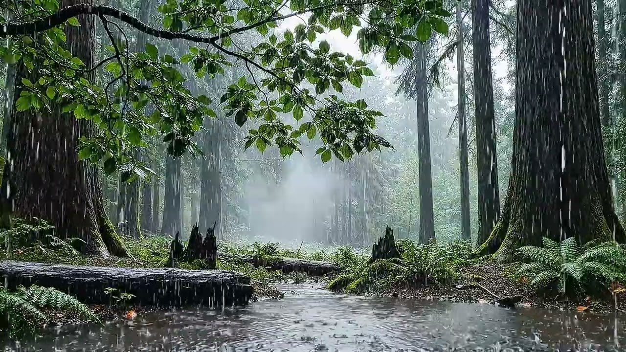 Cozy rain Ambience | 3 Hours of Deep Sleep & Relaxation