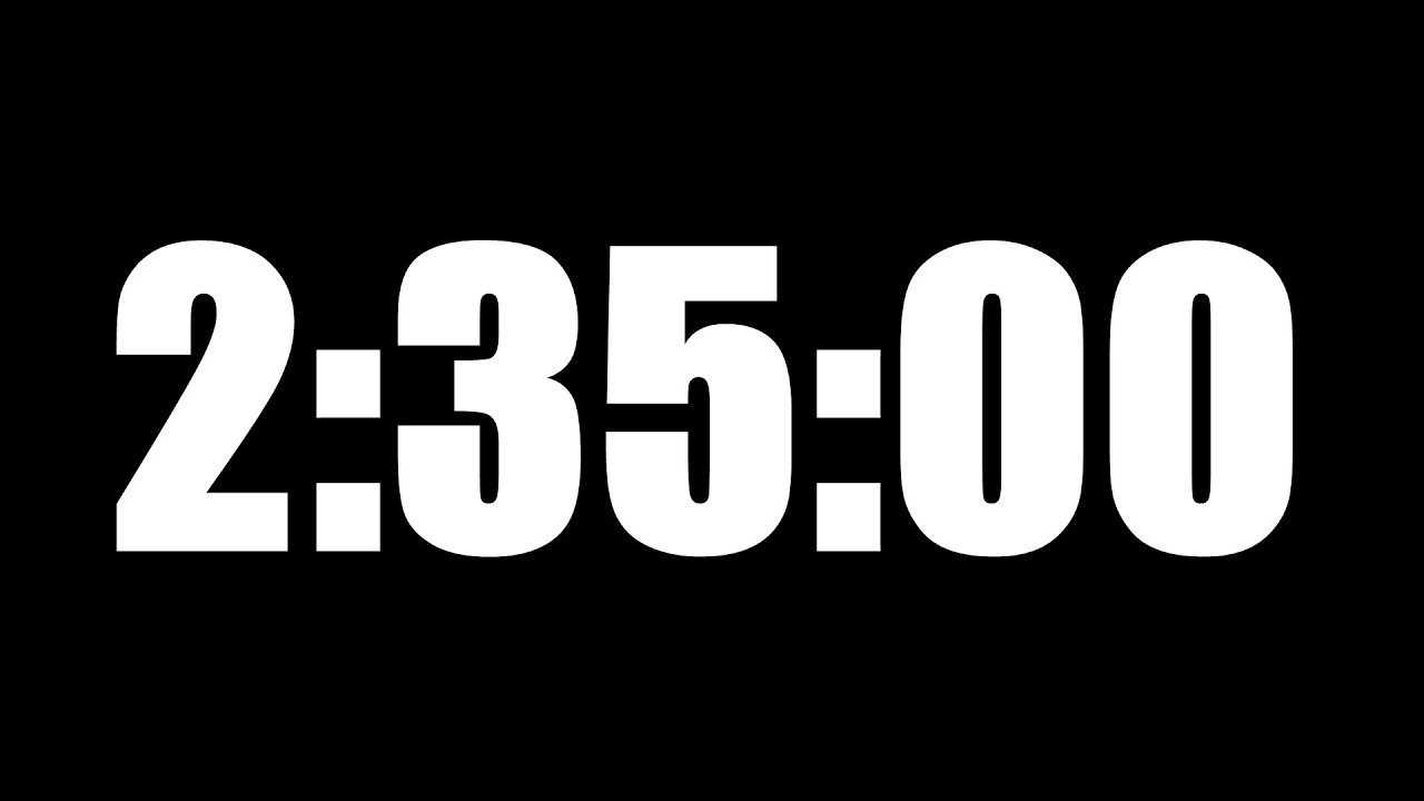 2 HOUR 35 MINUTE TIMER • 155 MINUTE COUNTDOWN TIMER ⏰ LOUD ALARM ⏰