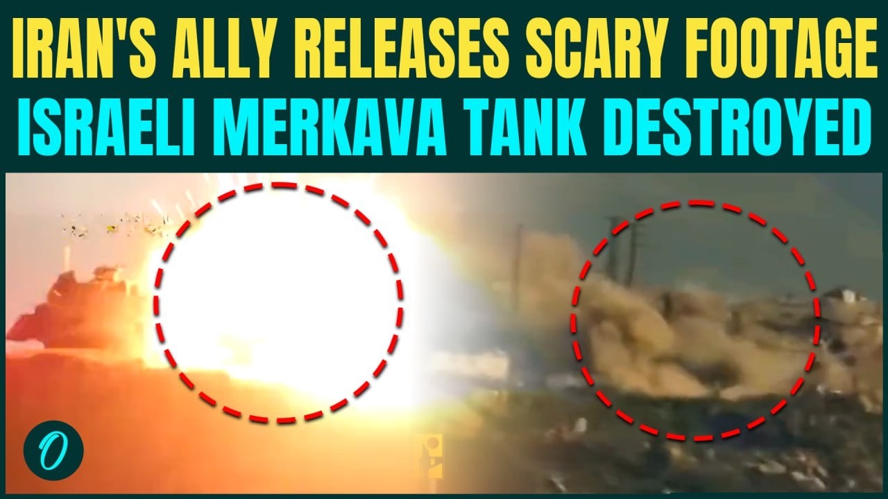 VIDEO: Iran's TOP Arab Ally DESTROYS Israeli Tank For Khamenei's Revenge | Merkava Explodes