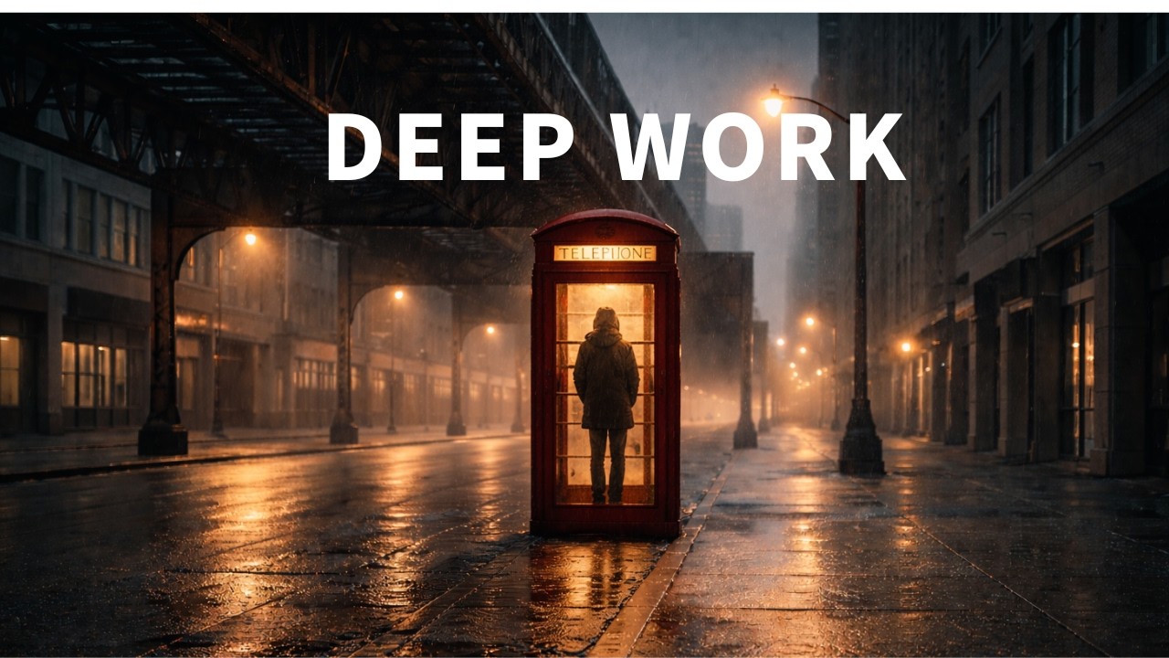 Deep Work Focus – After Rain Underpass Booth Ambient | 15min