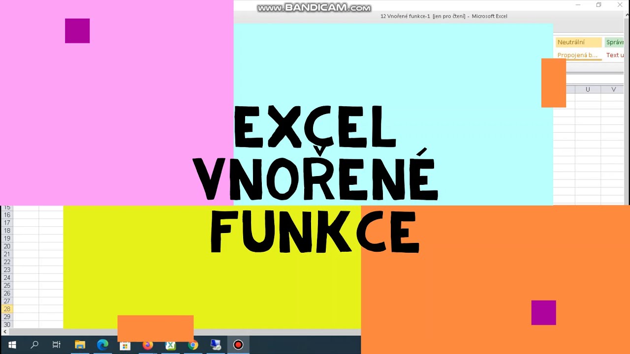 Excel vnořené funkce