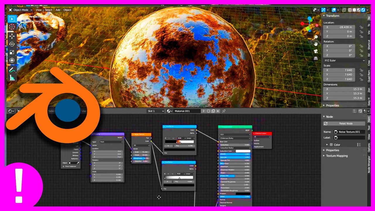 PBR Материал ржавчина на стали blender 3d (уроки blender)