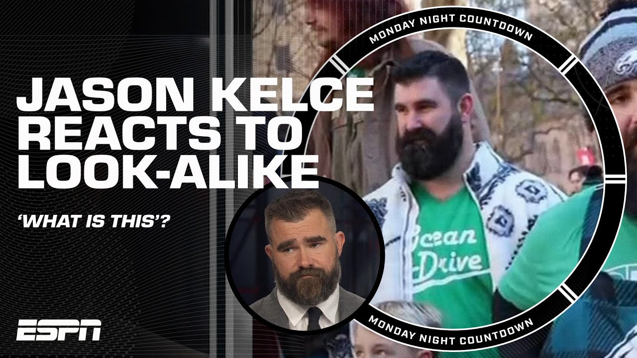 Jason Kelce's HILARIOUS reaction to look-alike competition in Philly 🤣 | MNF Countdown